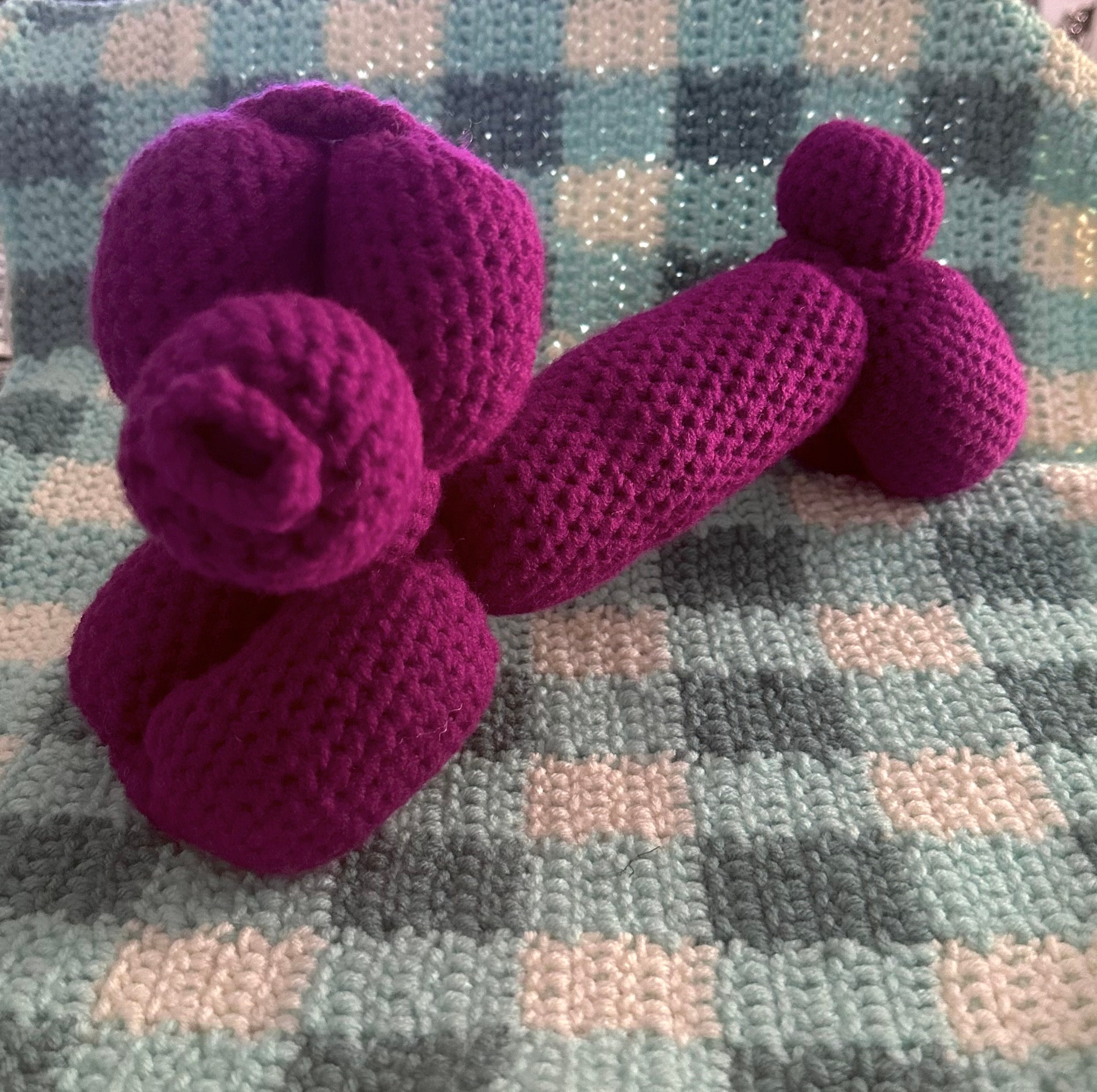 Dog Balloon Crochet Plushie | Purple