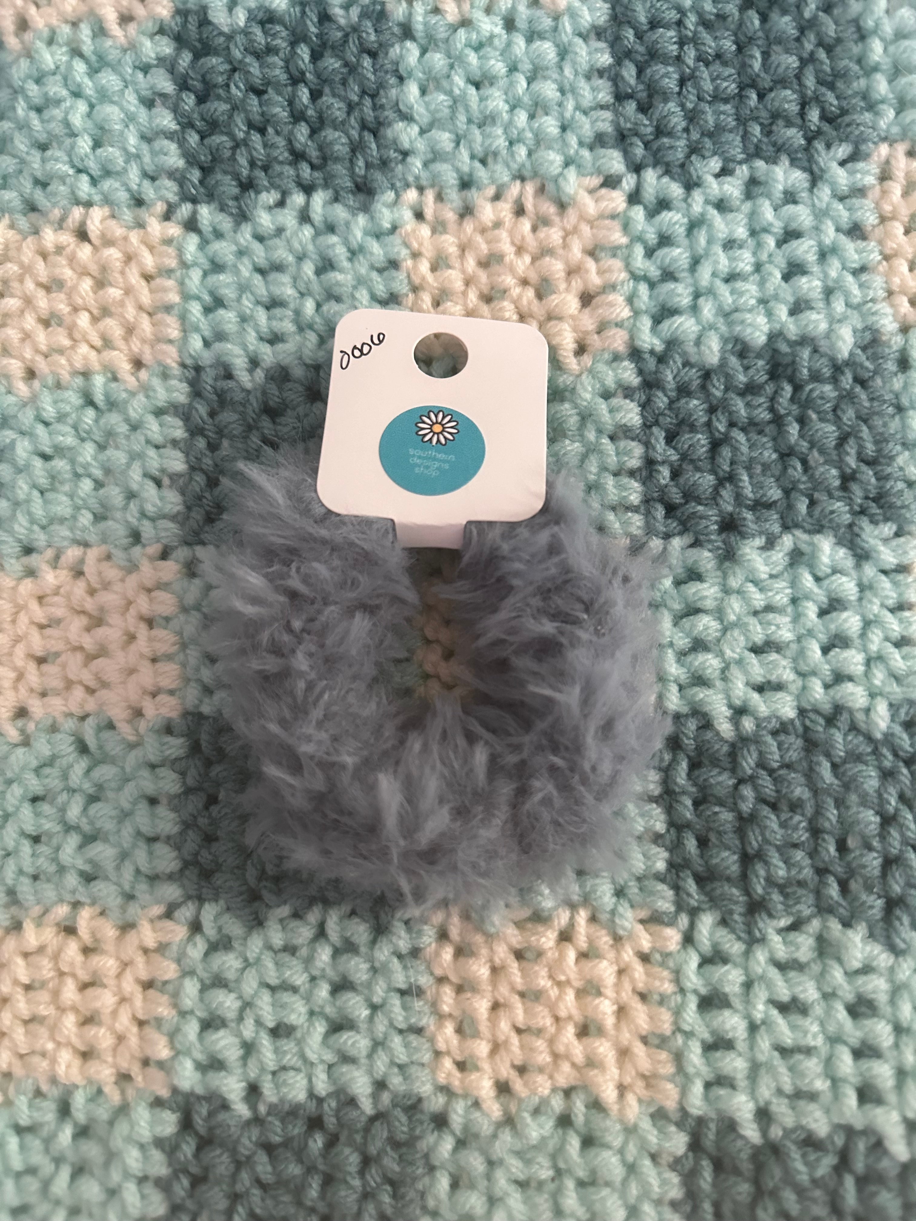 Fluffy Crochet Scrunchies