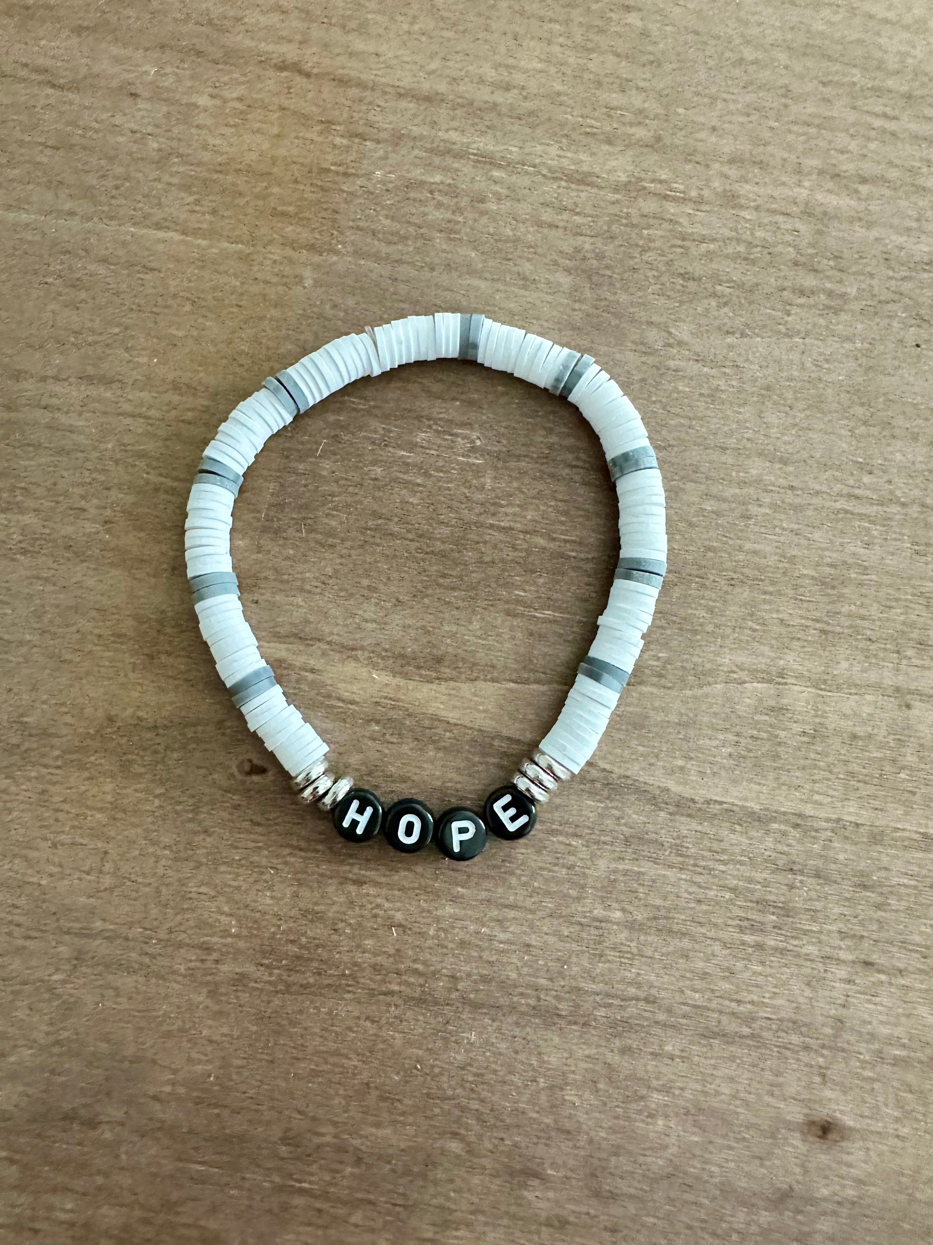 'Hope' Bracelet | White & Gray