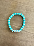 'Hope' Bracelet | Teal & White