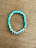 'Courage' Bracelet | Teal & White