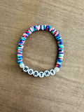 'Worthy' Bracelet | Red & Blue