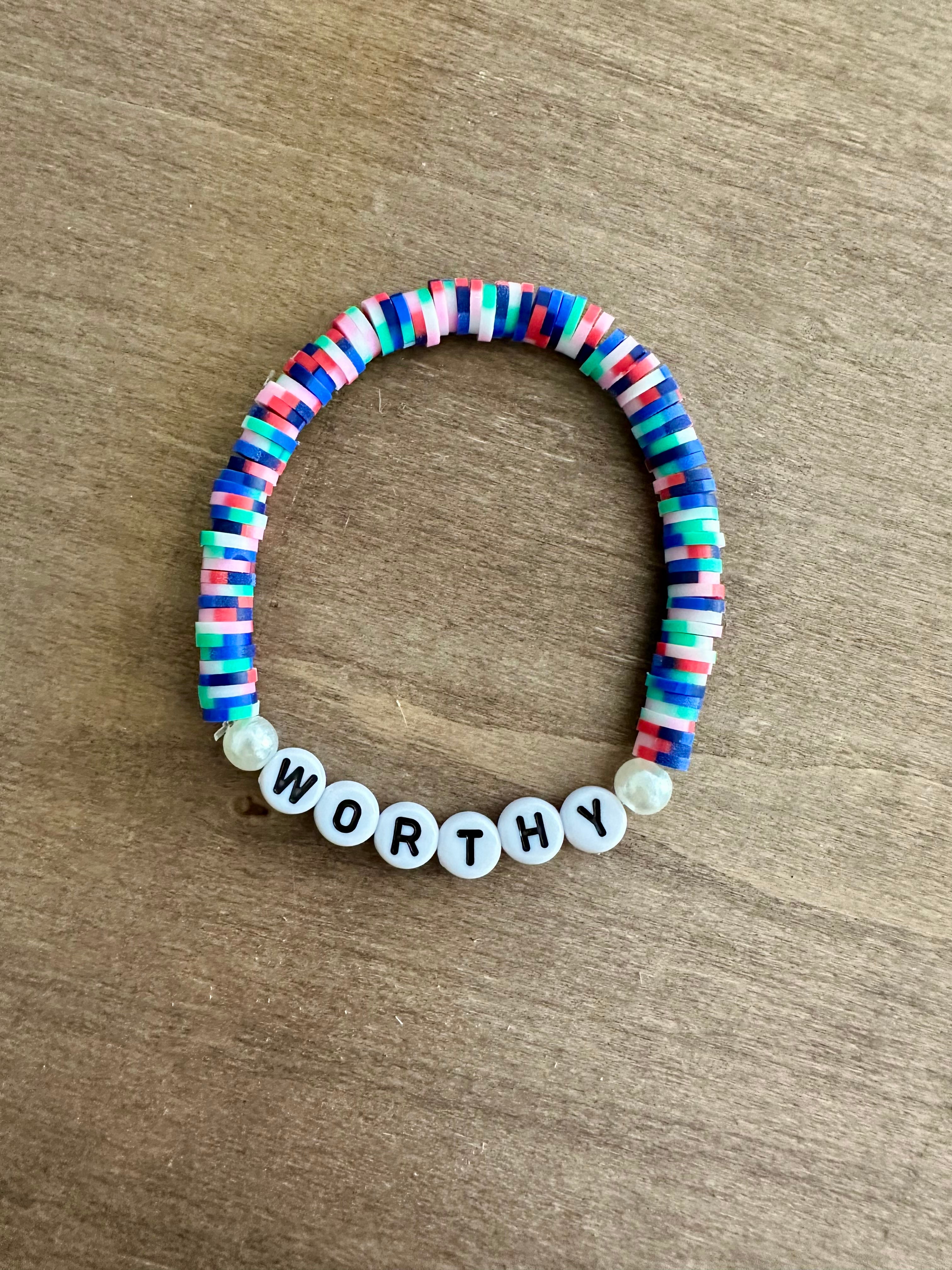 'Worthy' Bracelet | Red & Blue