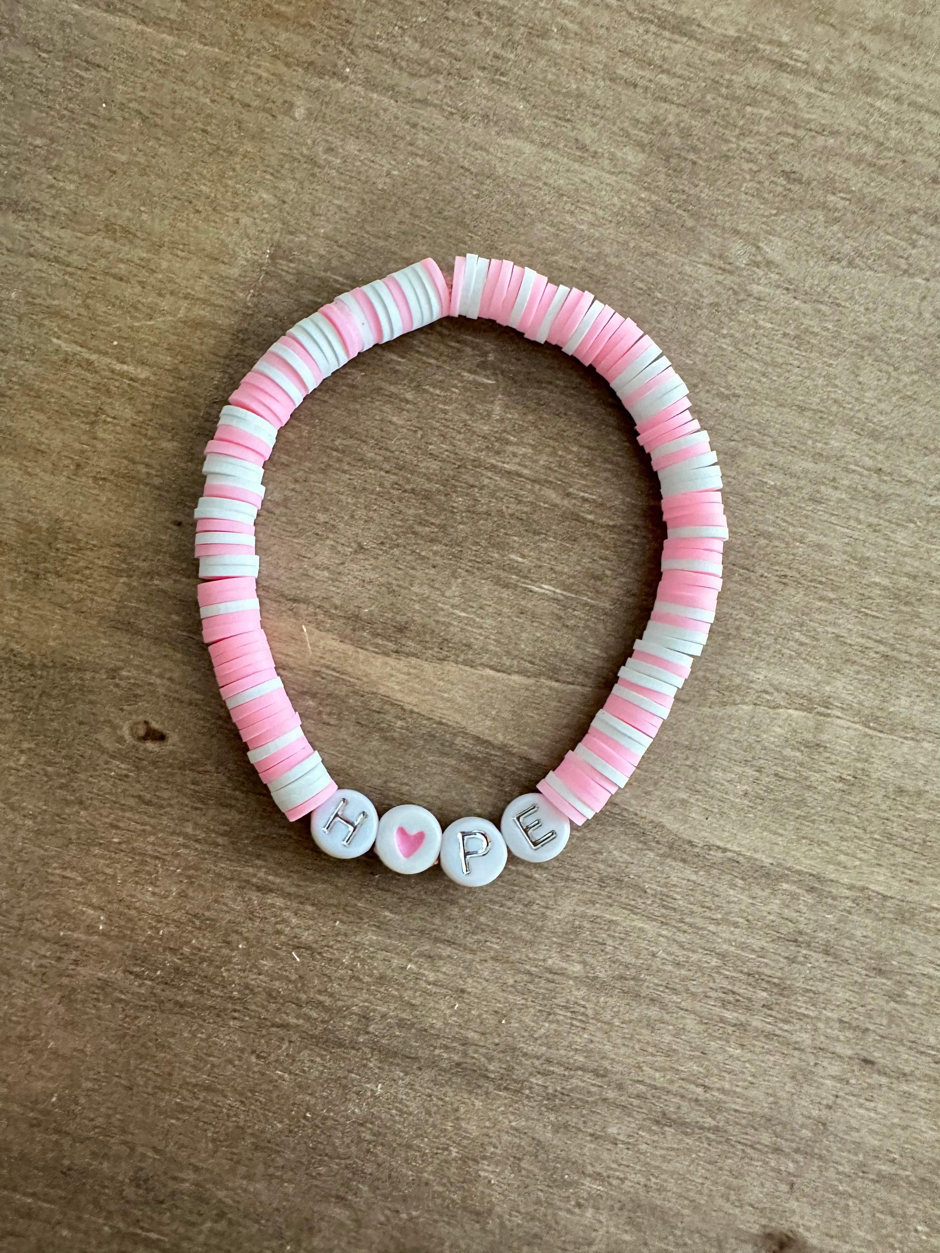'Hope' Bracelet | Pink & White