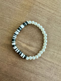 Half Pearl Bracelet | Black & White