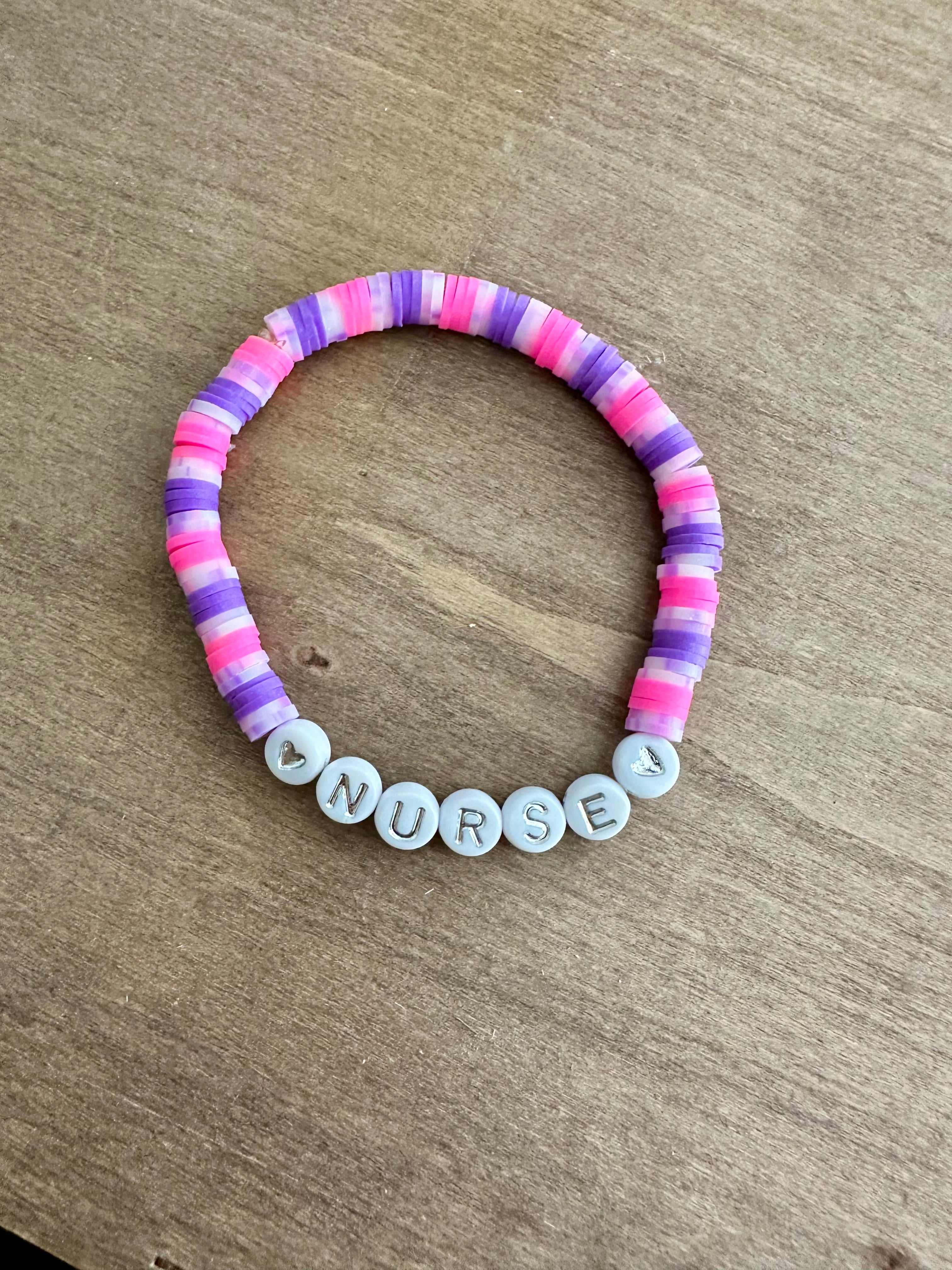 'Nurse' Bracelet | Purple & Pink