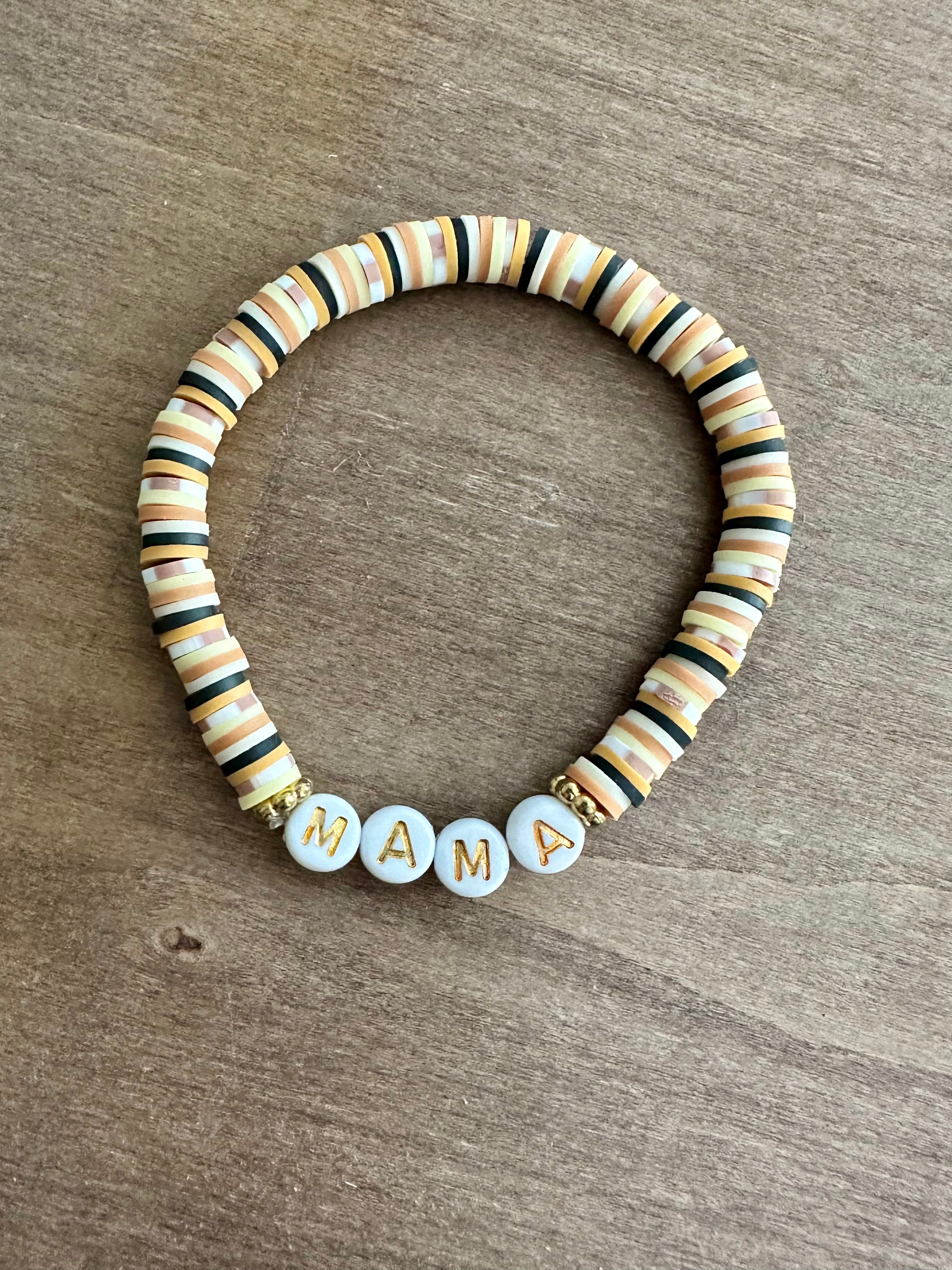 'Mama' Bracelet | Tan & Black