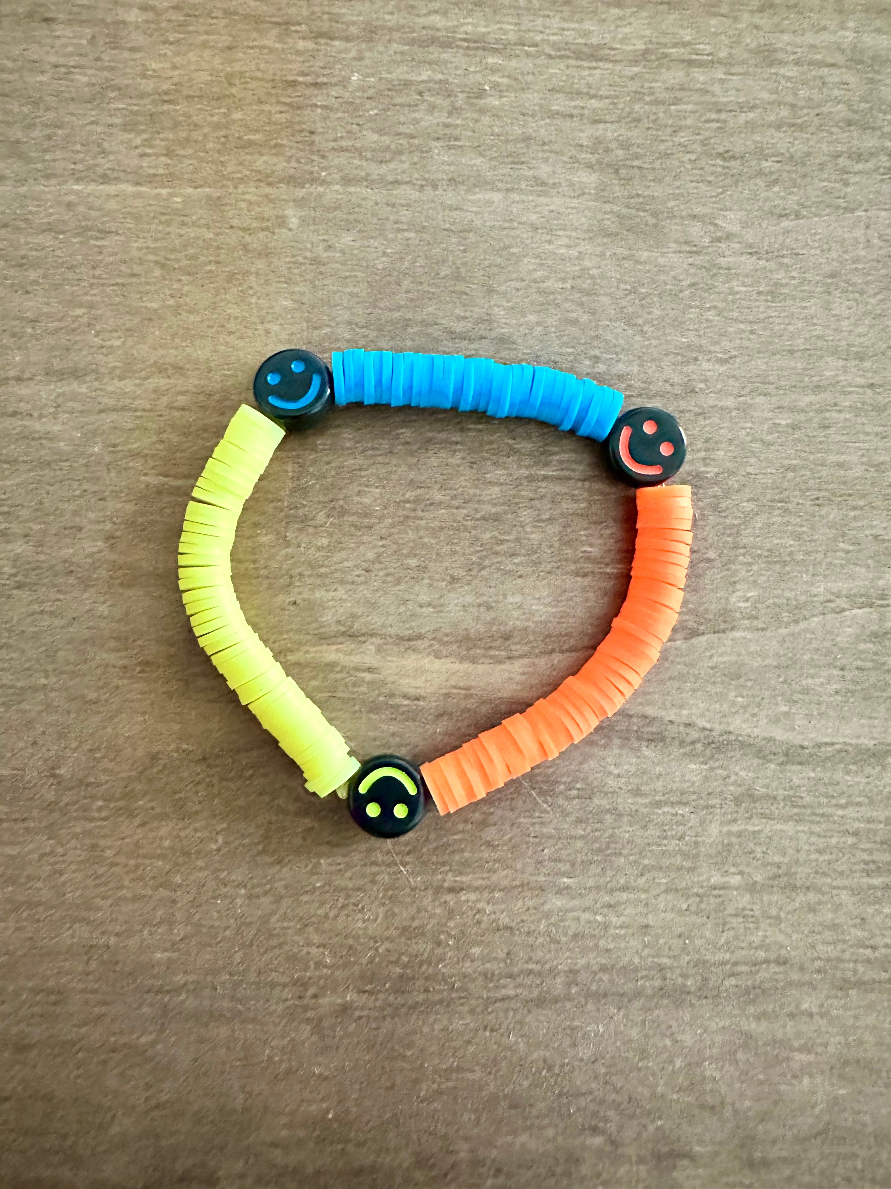 Neon Smiley Bracelet