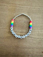 'Love is Love' Silver Bracelet