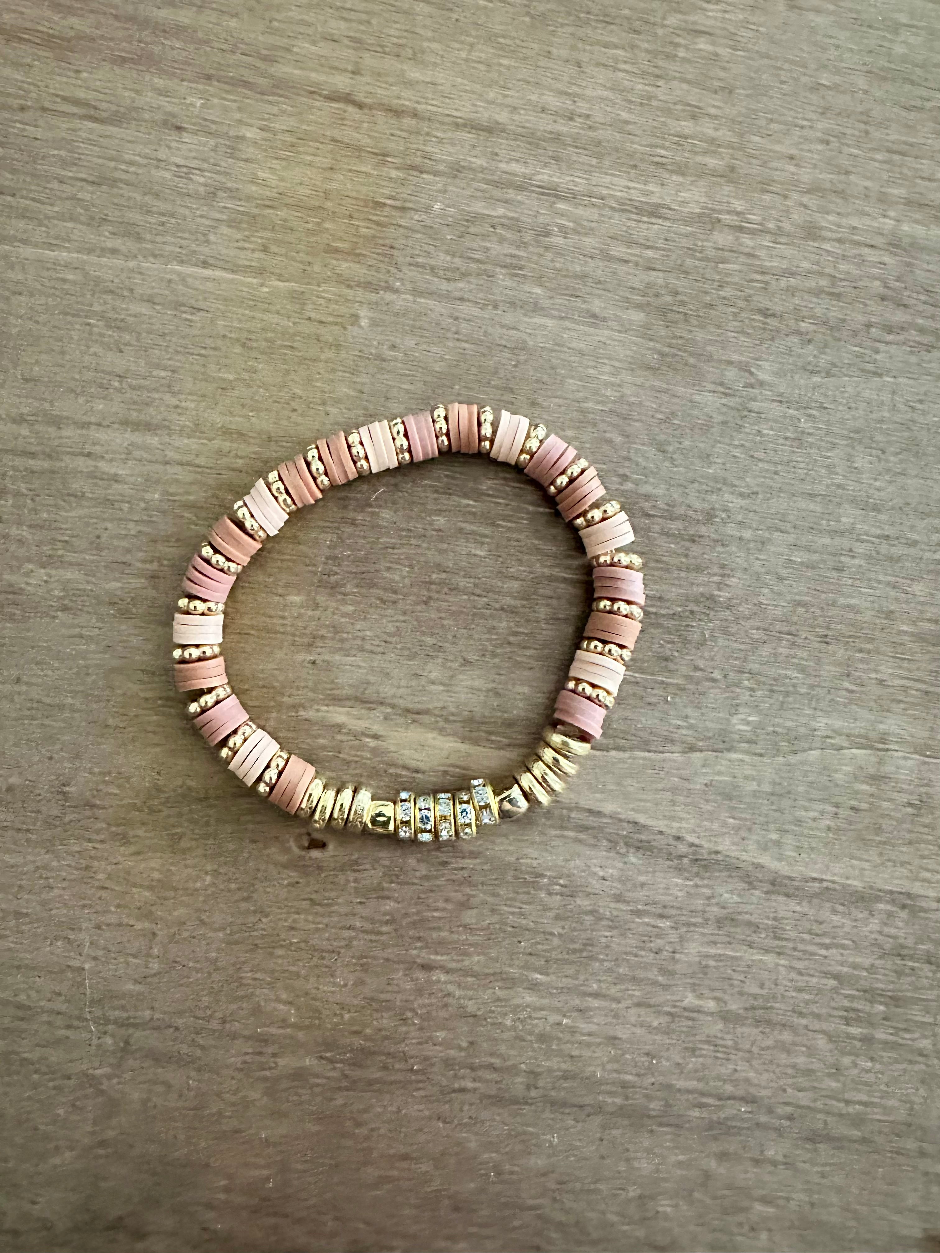 Gold & Tan Bracelet