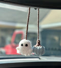 Ghost Pumpkin Car Mirror Hanger | Blue